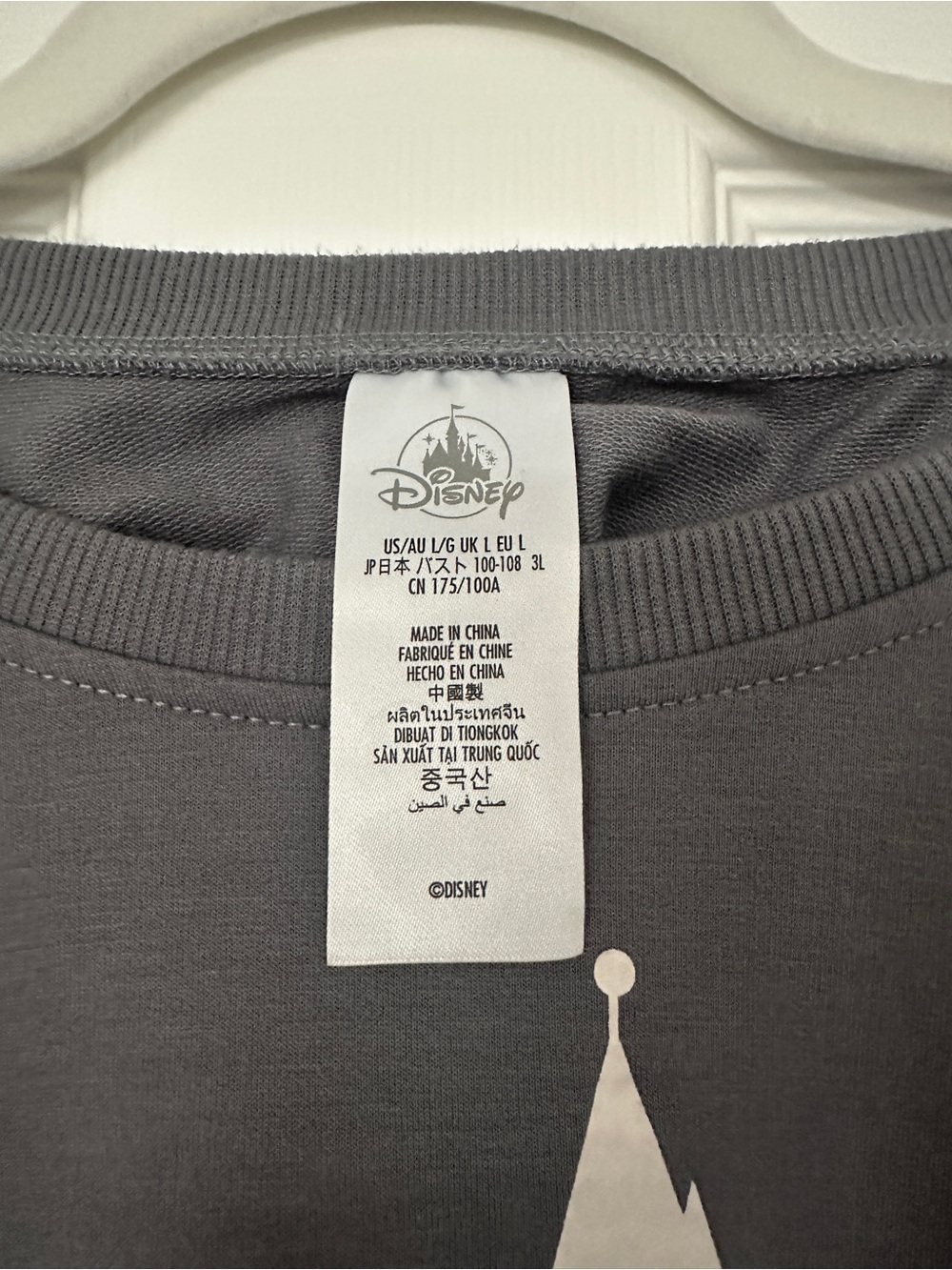 Disney Gray Sweatshirt with White Castle Accent - Picture 3 of 3